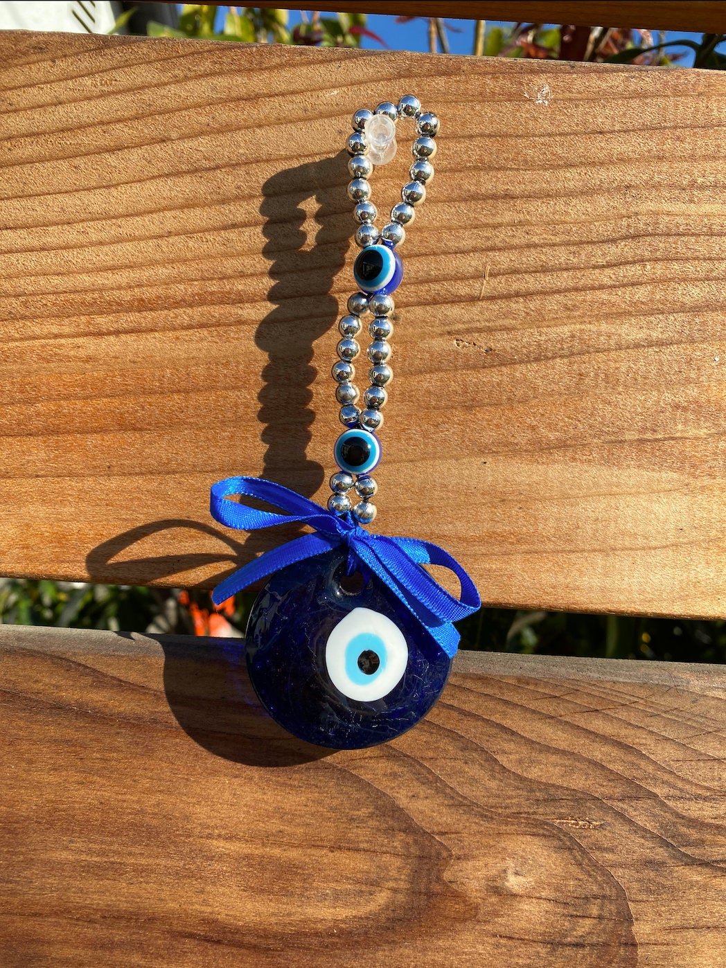 Hanging Turkish Evil Eye Amulet with Bowtie - Shop Cosmic Healing