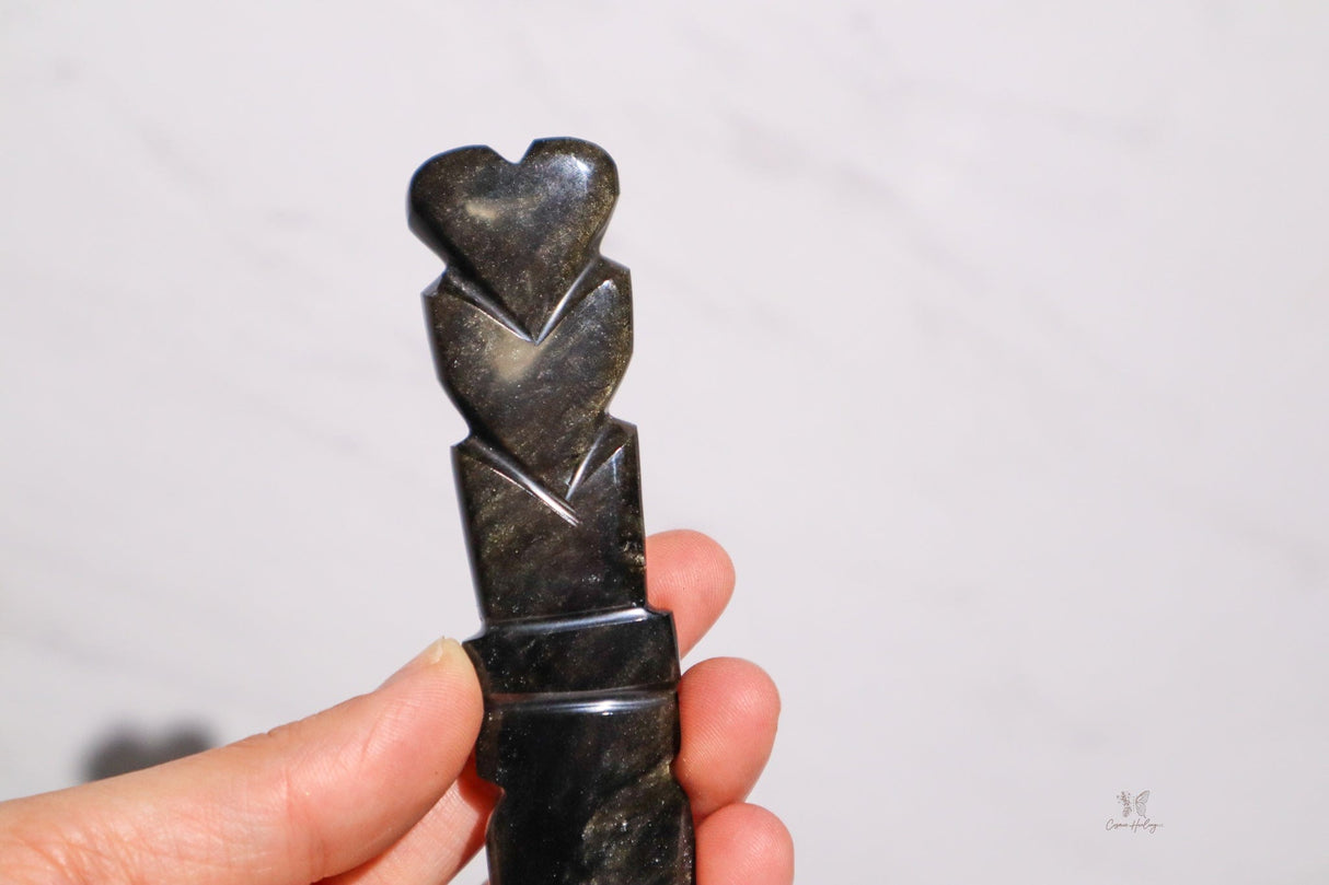 Heart Handle Dagger Obsidian - Shop Cosmic Healing