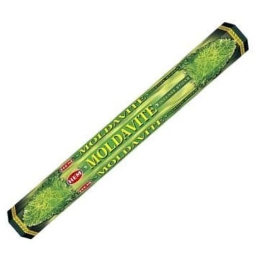HEM Moldavite Incense 20 Sticks (Inciensos de Moldavita) helps brings you balance, cleansing, and deepens your connection - Shop Cosmic Healing