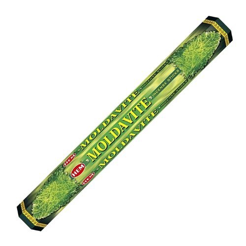 HEM Moldavite Incense 20 Sticks (Inciensos de Moldavita) helps brings you balance, cleansing, and deepens your connection - Shop Cosmic Healing