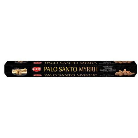 HEM Palo Santo Myrrh Premium Masala Incense 15 Stick (Incienso Palo Santo y Mirra) for meditation, protection, purification, & consecration - Shop Cosmic Healing