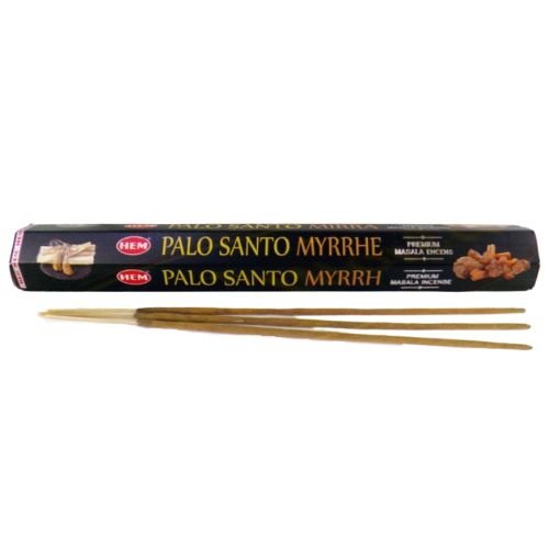 HEM Palo Santo Myrrh Premium Masala Incense 15 Stick (Incienso Palo Santo y Mirra) for meditation, protection, purification, & consecration - Shop Cosmic Healing