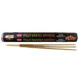 HEM Palo Santo Myrrh Premium Masala Incense 15 Stick (Incienso Palo Santo y Mirra) for meditation, protection, purification, & consecration - Shop Cosmic Healing