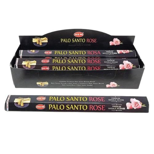 HEM Palo Santo Rose Premium Masala Incense 15 Stick (Incienso Palo Santo y Rosa) - Shop Cosmic Healing