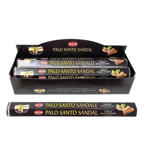 HEM Palo Santo Sandal Premium Masala Incense 15 Stick (Incienso Palo Santo y Sandaló) for meditation, protection, purification, & consecration (Copy) - Shop Cosmic Healing