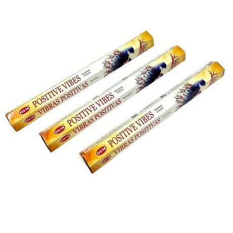 HEM Positive Vibes Incense 20 Sticks (Incienso Vibras Positivas) for meditation, relaxation, and enhancing your daily routines - Shop Cosmic Healing