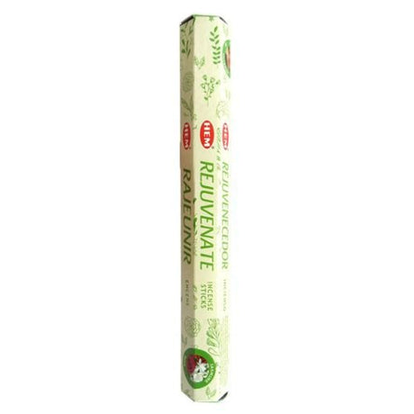 HEM Rejuvenate Incense 20 Sticks (Incienso Rejuvenecedor) for meditation, invigorates both your body and mind, uplifts your mood, de - stresses - Shop Cosmic Healing