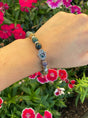 Indian Agate Hand of Hamsa with Evil Eye Bracelet 6mm - Shop Cosmic Healing