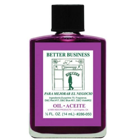 Indio Better Business Oil 1/2oz (Aceite Para Mejorar el Negocio) to attract clients & business successful, bring fortune - Shop Cosmic Healing