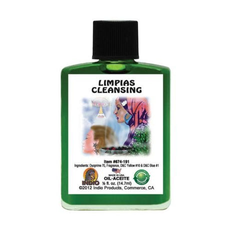 Indio Cleansing Fragranced Oil 1/2 oz to clean negativity or evil spell placed on you, get rid of bad luck - Shop Cosmic Healing