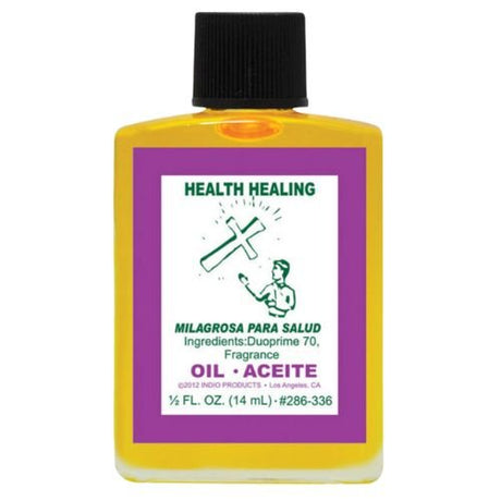 Indio Health Healing Oil 1/2oz (Aciete Milagrosa Para La Salud) to clean your mind and get rid off any negative thoughts heal any emotional illness - Shop Cosmic Healing