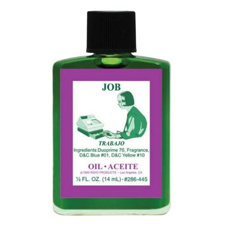 Indio Job Oil 1/2 oz (Aciete Trabajo Indio) to help you maintain a good job or to help you find a good job - Shop Cosmic Healing