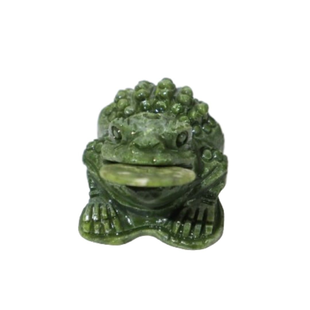 Jade Three-legged Toad for Good Luck 3" - Shop Cosmic Healing