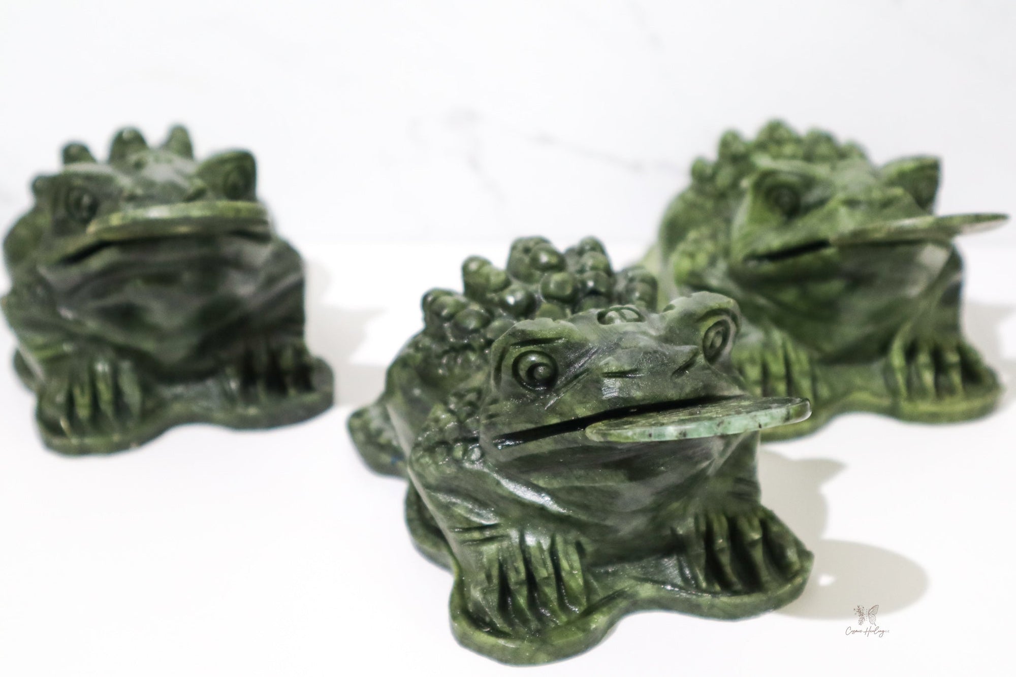 Jade Three-legged Toad for Good Luck 5" - Shop Cosmic Healing