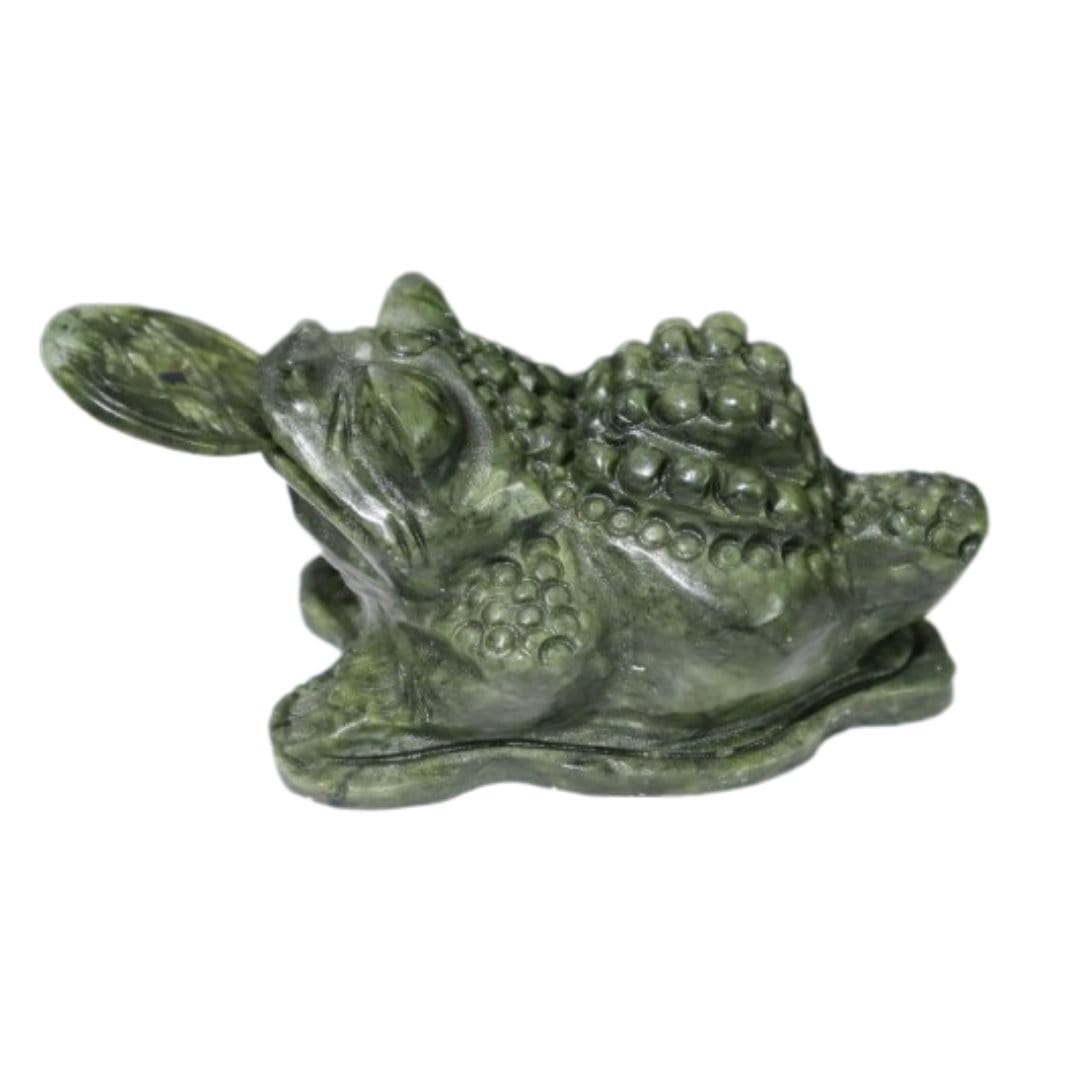 Jade Three-legged Toad for Good Luck 5" - Shop Cosmic Healing