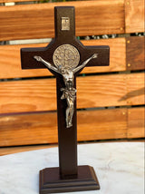 Jesus Crucifix with Saint Benedict Medal - Shop Cosmic Healing