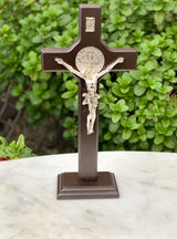 Jesus Crucifix with Saint Benedict Medal - Shop Cosmic Healing