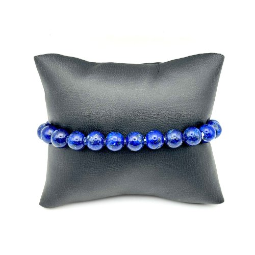 Lapis Lazuli Crystal Stretch Bracelet 8mm for inner peace, self - confidence, and helps release stress - Shop Cosmic Healing