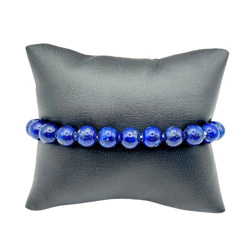 Lapis Lazuli Crystal Stretch Bracelet 8mm for inner peace, self - confidence, and helps release stress - Shop Cosmic Healing