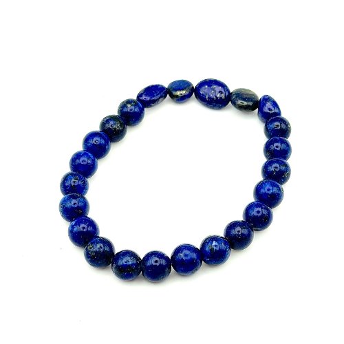 Lapis Lazuli Crystal Stretch Bracelet 8mm for inner peace, self - confidence, and helps release stress - Shop Cosmic Healing