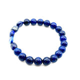 Lapis Lazuli Crystal Stretch Bracelet 8mm for inner peace, self - confidence, and helps release stress - Shop Cosmic Healing