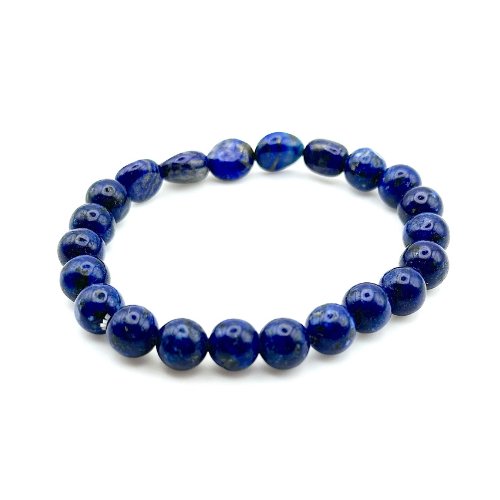 Lapis Lazuli Crystal Stretch Bracelet 8mm for inner peace, self - confidence, and helps release stress - Shop Cosmic Healing