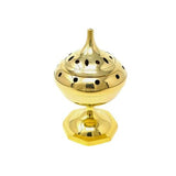 Large Polished Brass Censer Burner 7"H - Shop Cosmic Healing