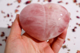 Large Rose Quartz Heart Stone - RQH2