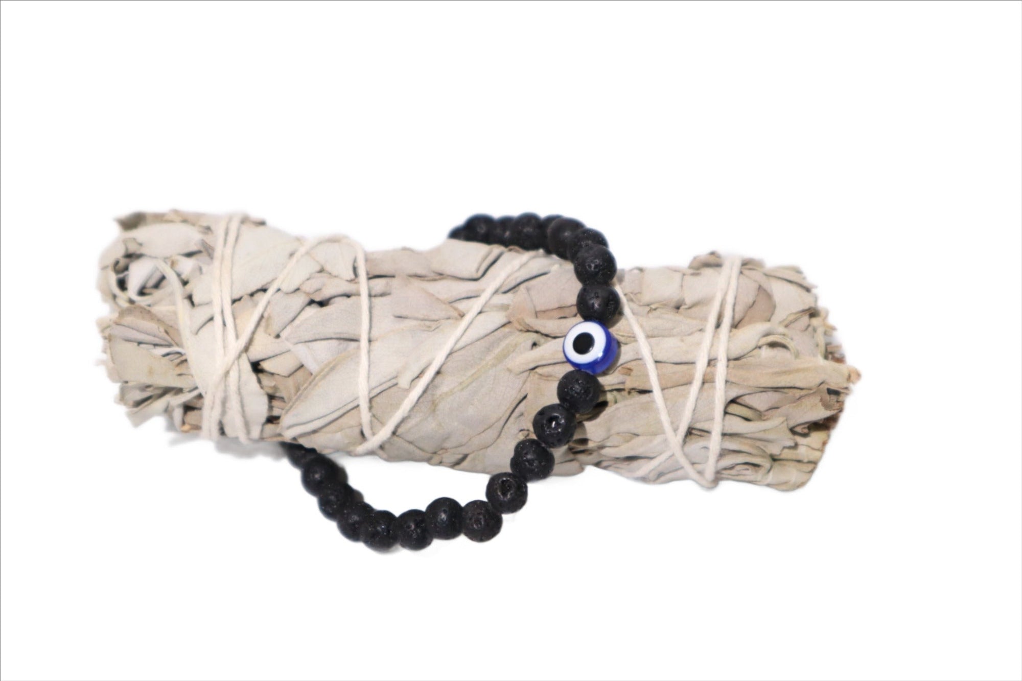 Lava Stone with Blue Evil Eye for Protection - Shop Cosmic Healing