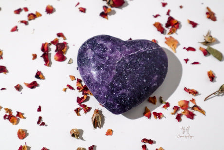 Lepidolite Heart- LH2 - Shop Cosmic Healing