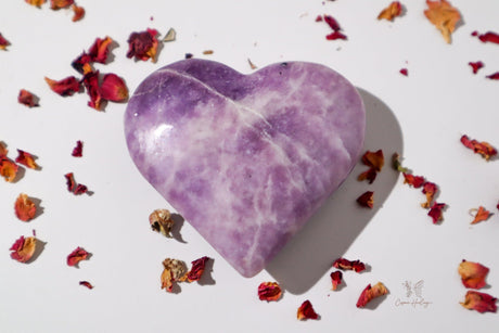 Lepidolite Heart- LH3 - Shop Cosmic Healing