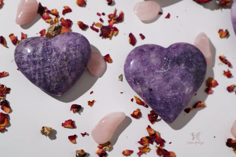 Lepidolite Heart- LH6 - Shop Cosmic Healing