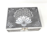 Lotus Carved Box 4.75 x 6.75" - Shop Cosmic Healing