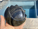 Lunar Eclipse Hand Carved Gold Sheen Obsidian - Shop Cosmic Healing