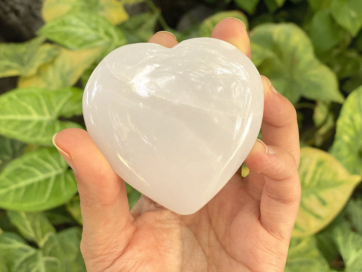 Mangano Calcite Puffy Heart From Pakistan - Shop Cosmic Healing