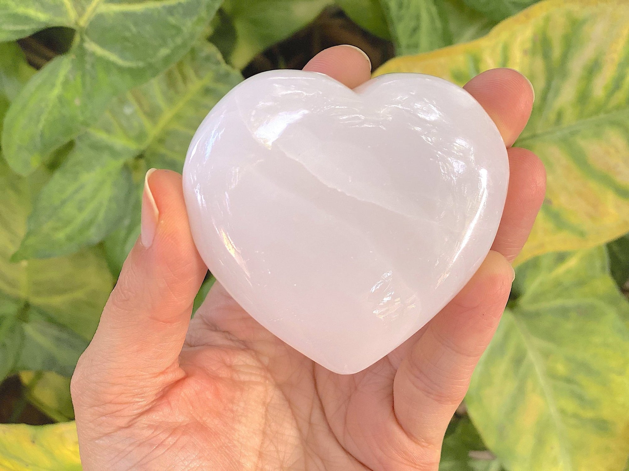 Mangano Calcite Puffy Heart From Pakistan - Shop Cosmic Healing