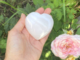 Mangano Calcite Puffy Heart From Pakistan - Shop Cosmic Healing