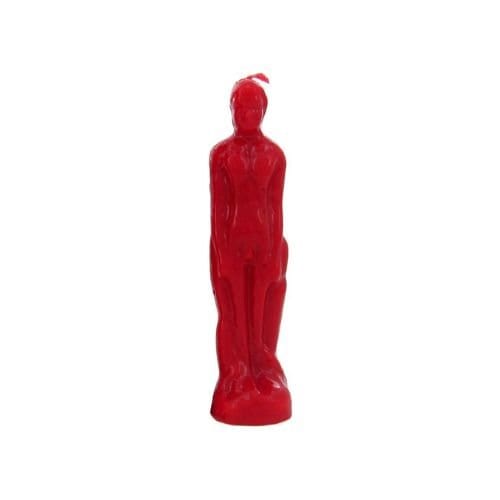 Man/Male Figure (Vela de Figura de Hombre Rojo) Candle Red 8" to attract love, create happiness, courage, strength, protection