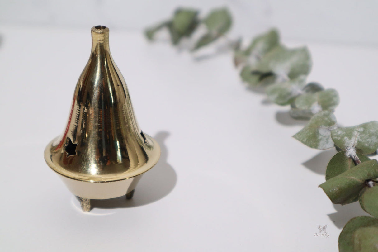 Mini Brass Cone Incense Holders - Shop Cosmic Healing