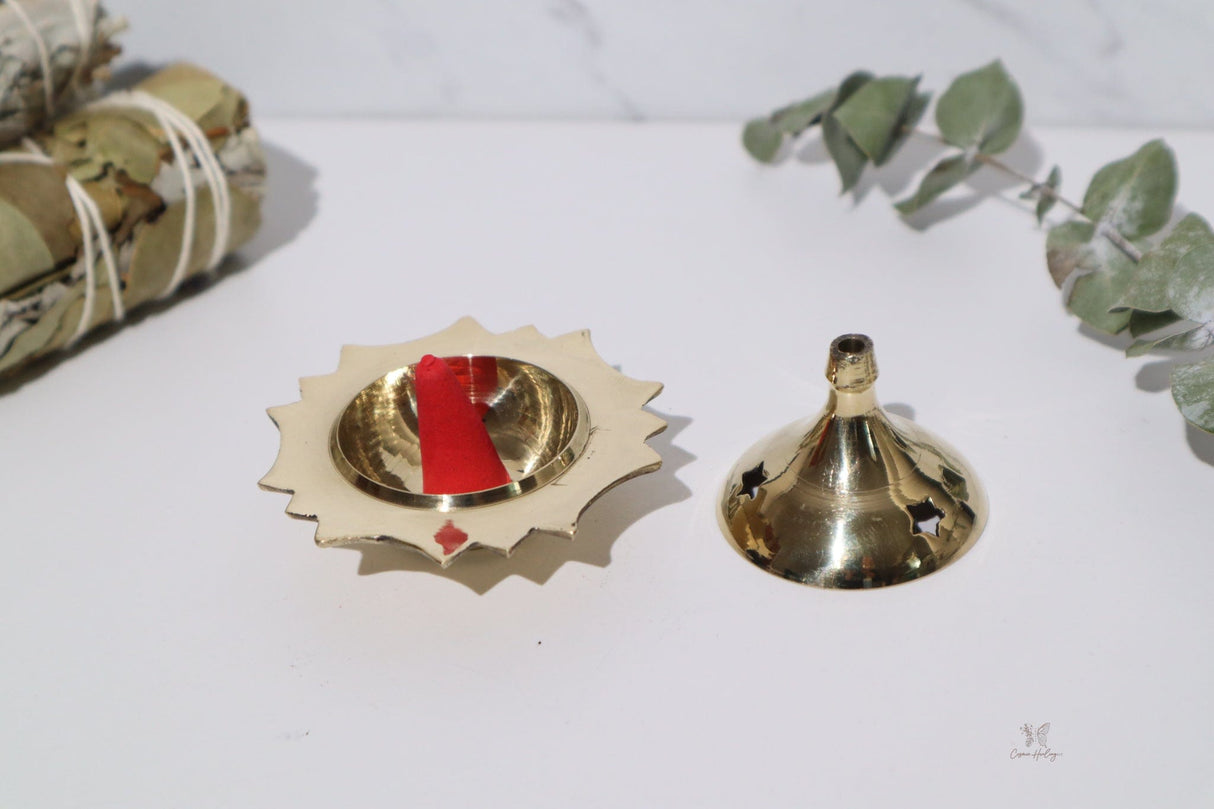 Mini Brass Cone Incense Holders - Shop Cosmic Healing