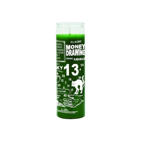 Money Drawing Candle - Green To bring luck, love, good fortune home or business 