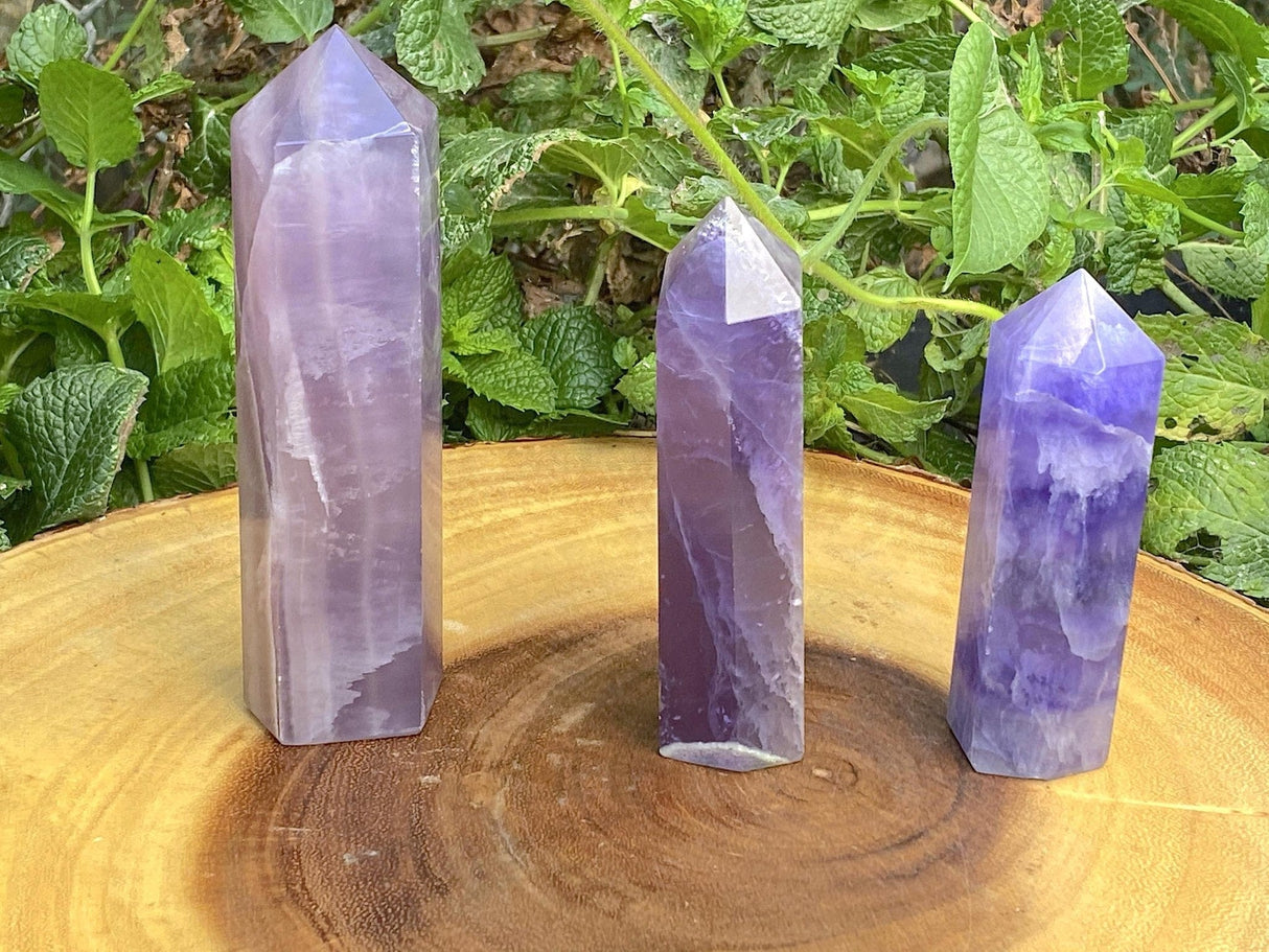 Natural Purple Fluorite Towers - Shop Cosmic Healing