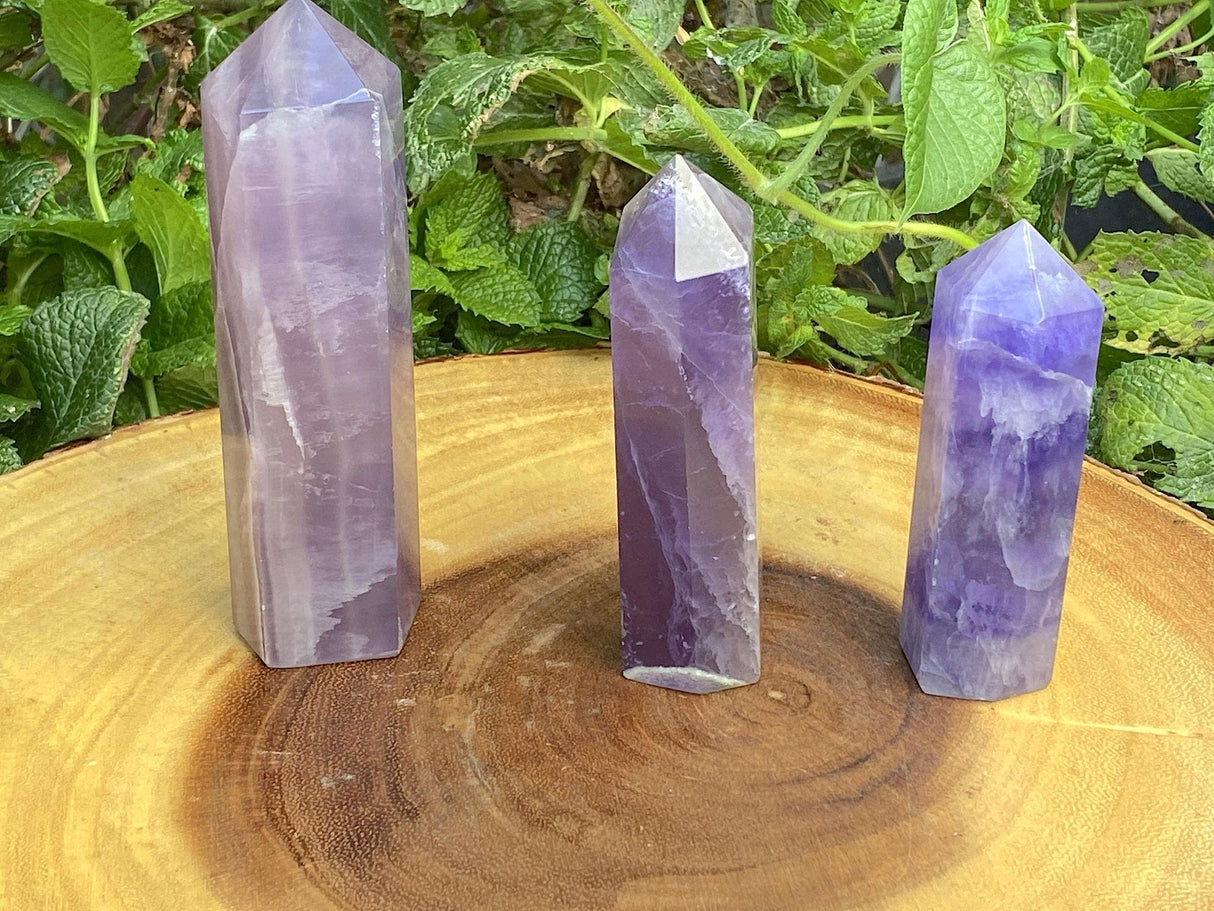 Natural Purple Fluorite Towers - Shop Cosmic Healing