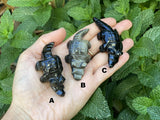 Obsidian Mini Alligators Hand Carved- Mexico - Shop Cosmic Healing