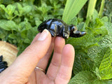 Obsidian Mini Alligators Hand Carved- Mexico - Shop Cosmic Healing