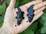 Obsidian Mini Alligators Hand Carved- Mexico - Shop Cosmic Healing