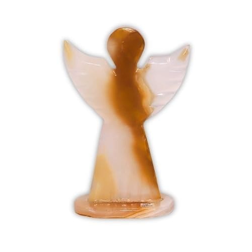 Onyx Angel With Open Wings 7" (C) for Spiritual insight, Higher Realm magic, Clarity & Focus - Shop Cosmic Healing