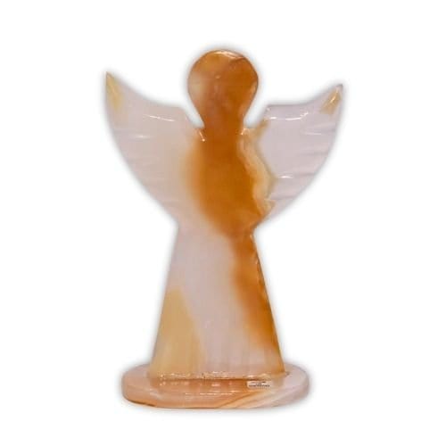 Onyx Angel With Open Wings 7" (C) for Spiritual insight, Higher Realm magic, Clarity & Focus - Shop Cosmic Healing