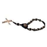 Our lady of guadalupe black knotted rope rosary