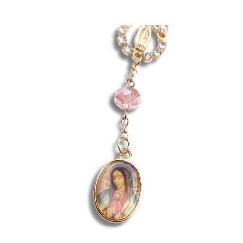 Our Lady Of Guadalupe Rosary For Car Rearview Mirror - Shop Cosmic Healing